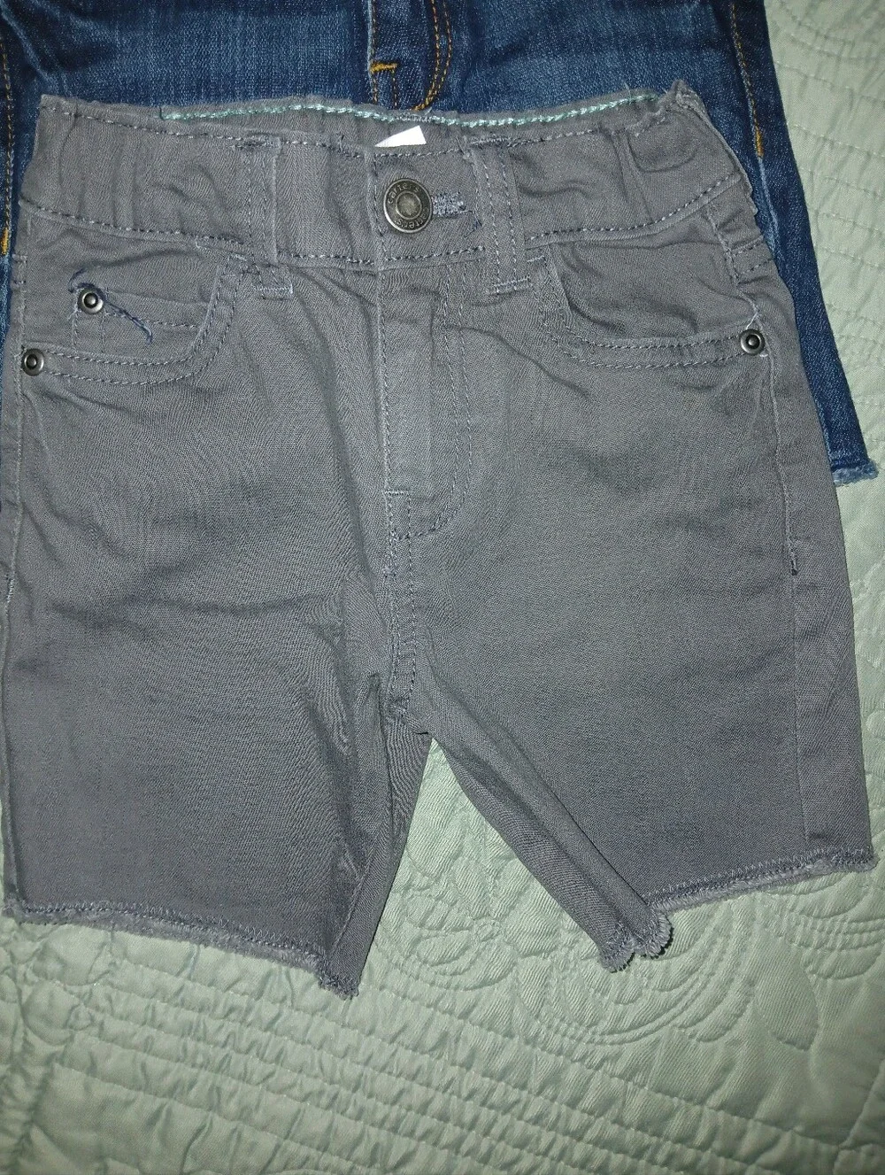 Carter's Kids Denim Shorts and Gray Stretch Shorts - 2-Pack 4T